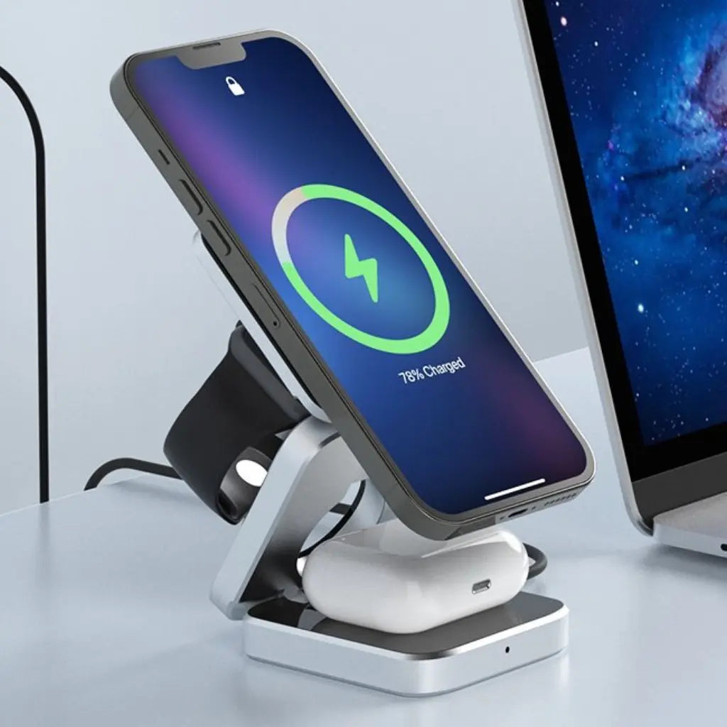 3 in 1 Foldable Travel Charger for Apple Devices