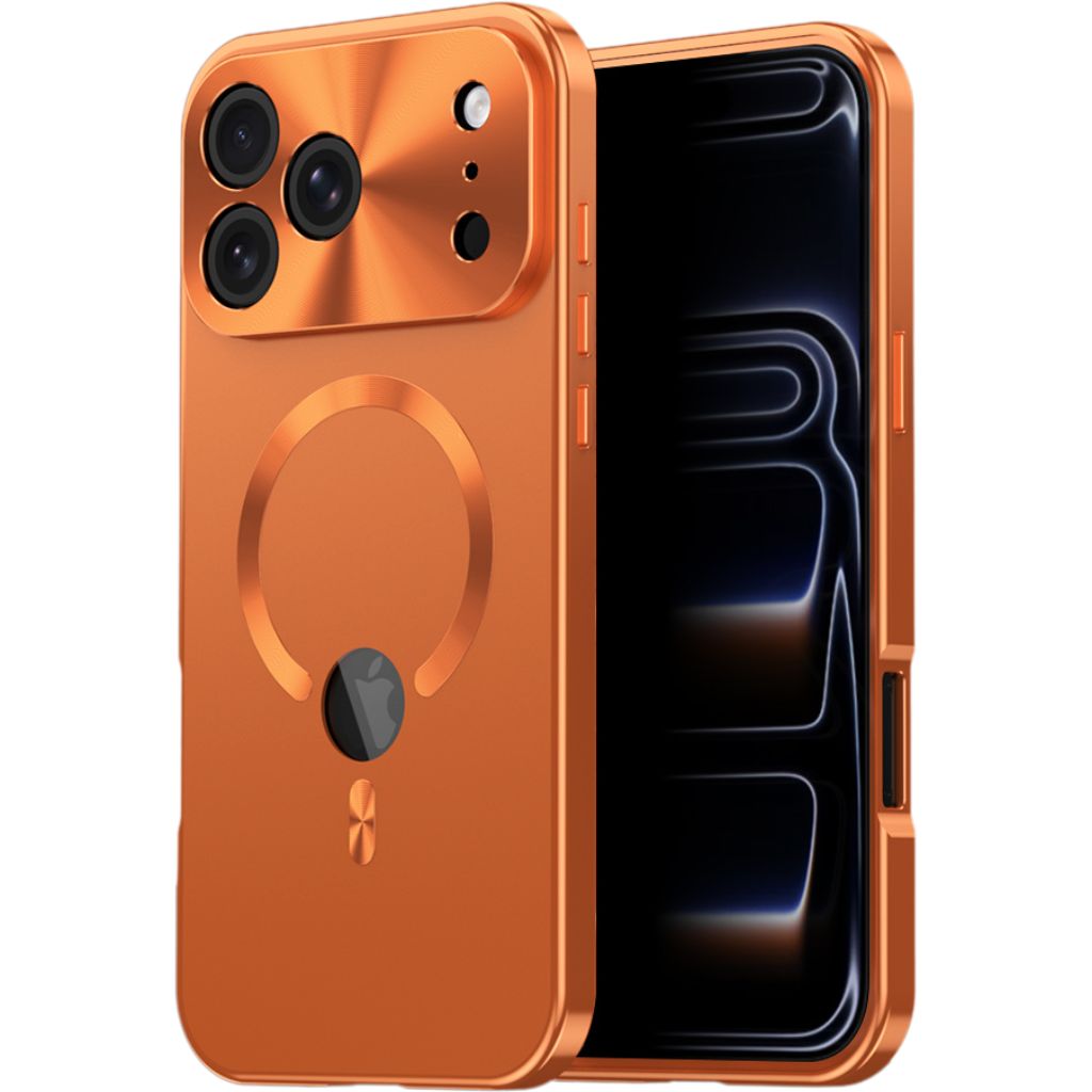 privacy case for phone MagSafe Privacy Metal Case with Magnetic Wireless Compatibility, Cosmic Orange / iPhone 17 Pro Max