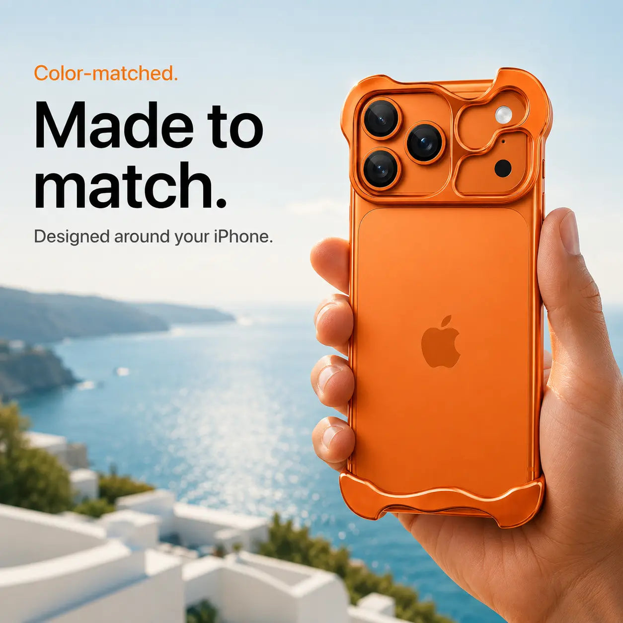 Minimal protective phone case with metal construction
