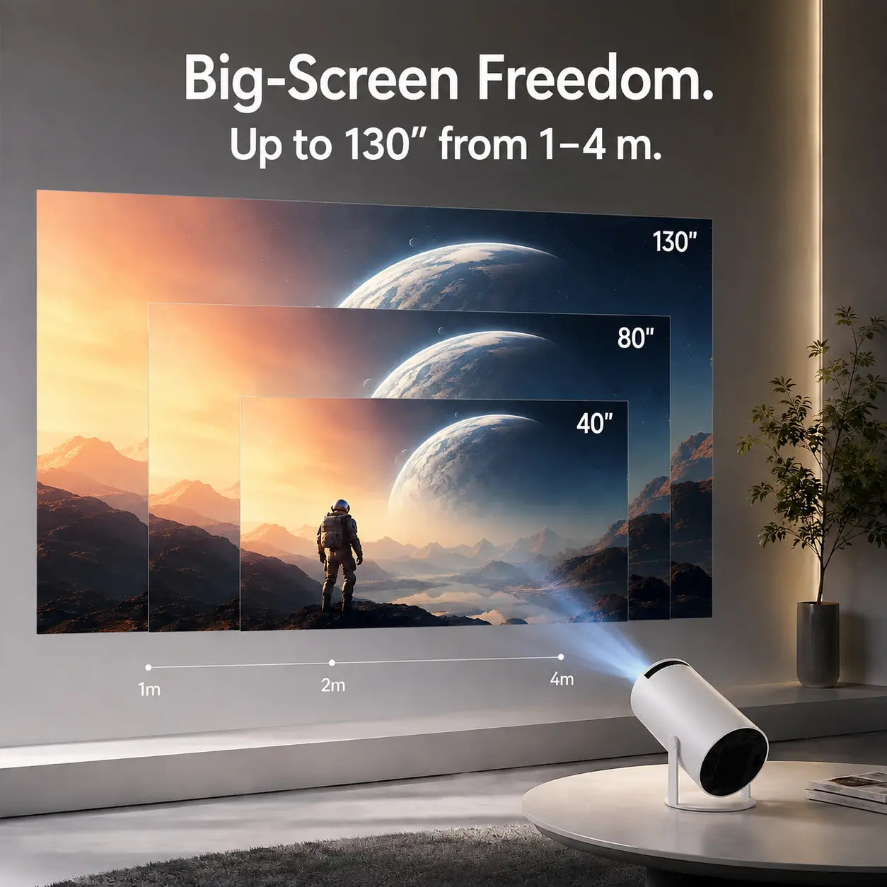 Mini projector with WiFi for wireless streaming