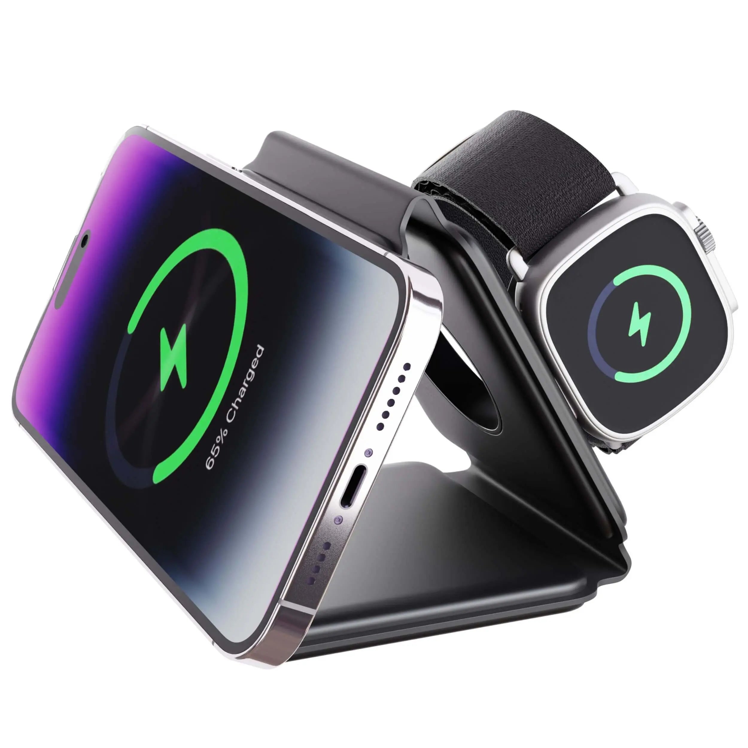 3 in 1 Travel Foldable Wireless Charger for Apple iPhone 14 Pro Max, Apple Watch Series 8, Ultra, and Apple AirPods Pro 2