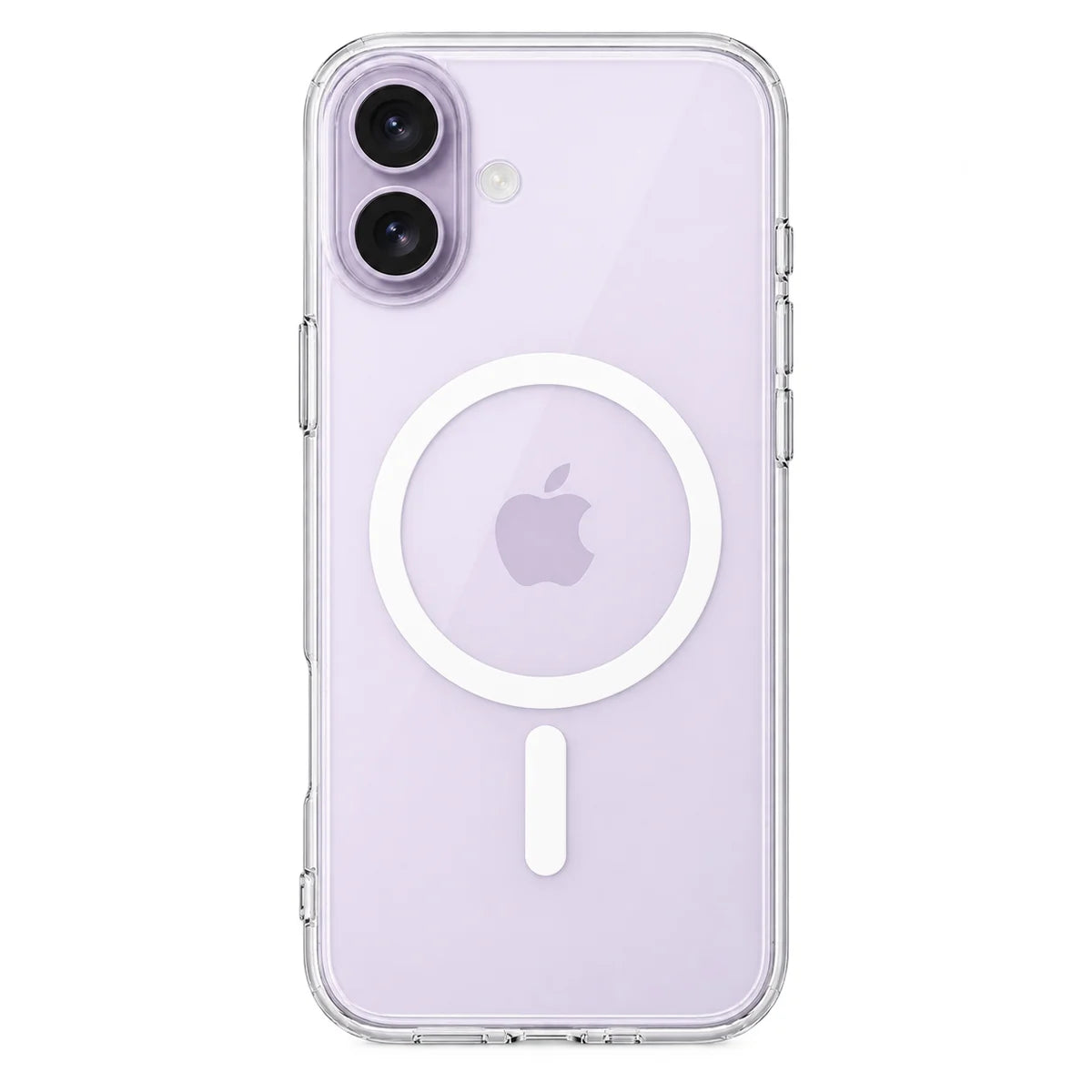 Clear magnetic phone case showing the handset's rear cameras and transparent edges. #iPhone Model_iPhone 17