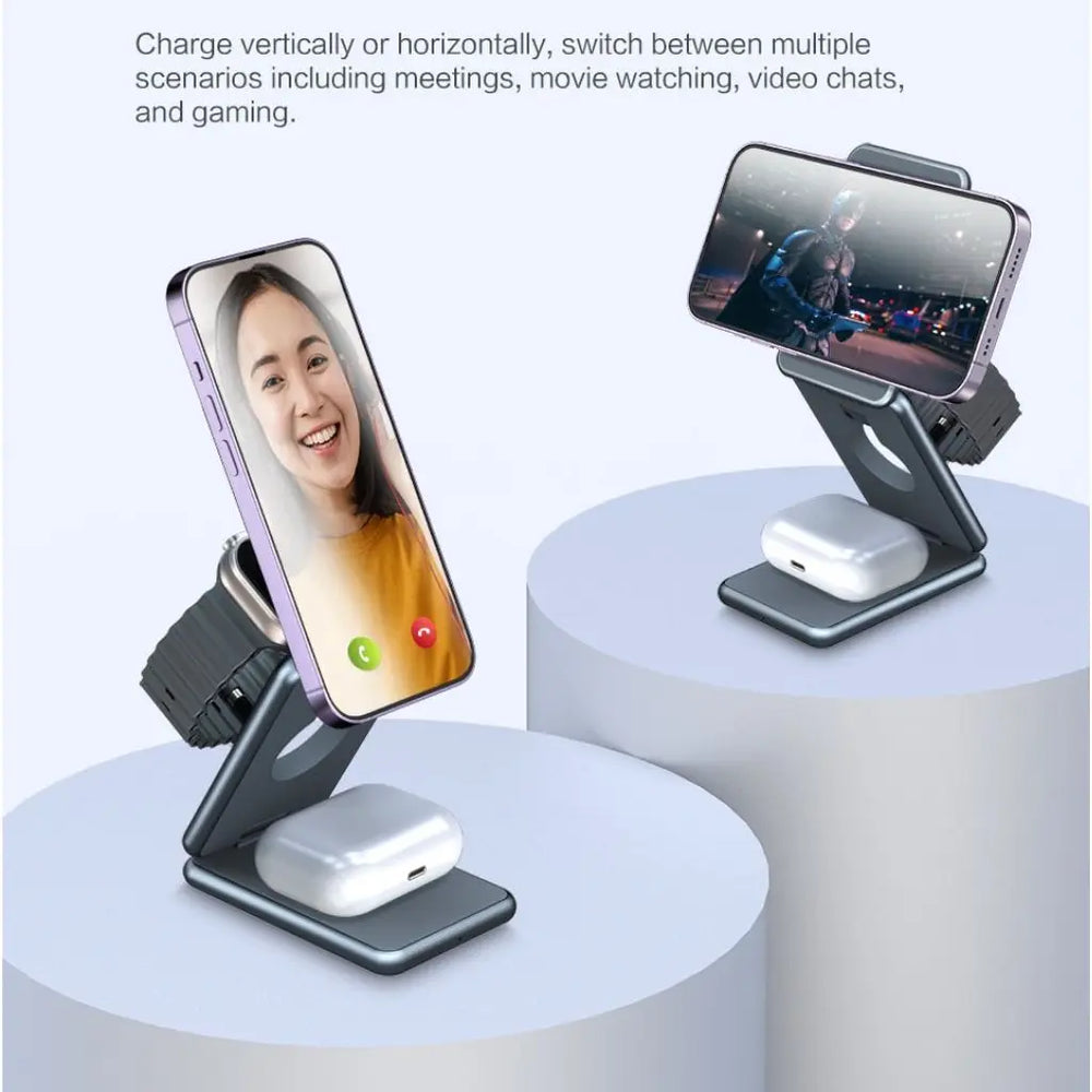 3 In 1 Foldable Travel Charger For Apple Devices Charging Station For 3-in-1-foldable-travel-charger-for-apple-devices-charging-station-for
