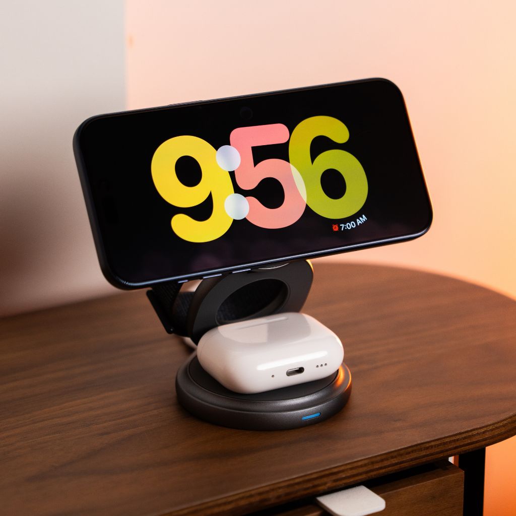 Qi2.2 25W 3-in-1 MagSafe Charging Station for Apple iPhone, Watch