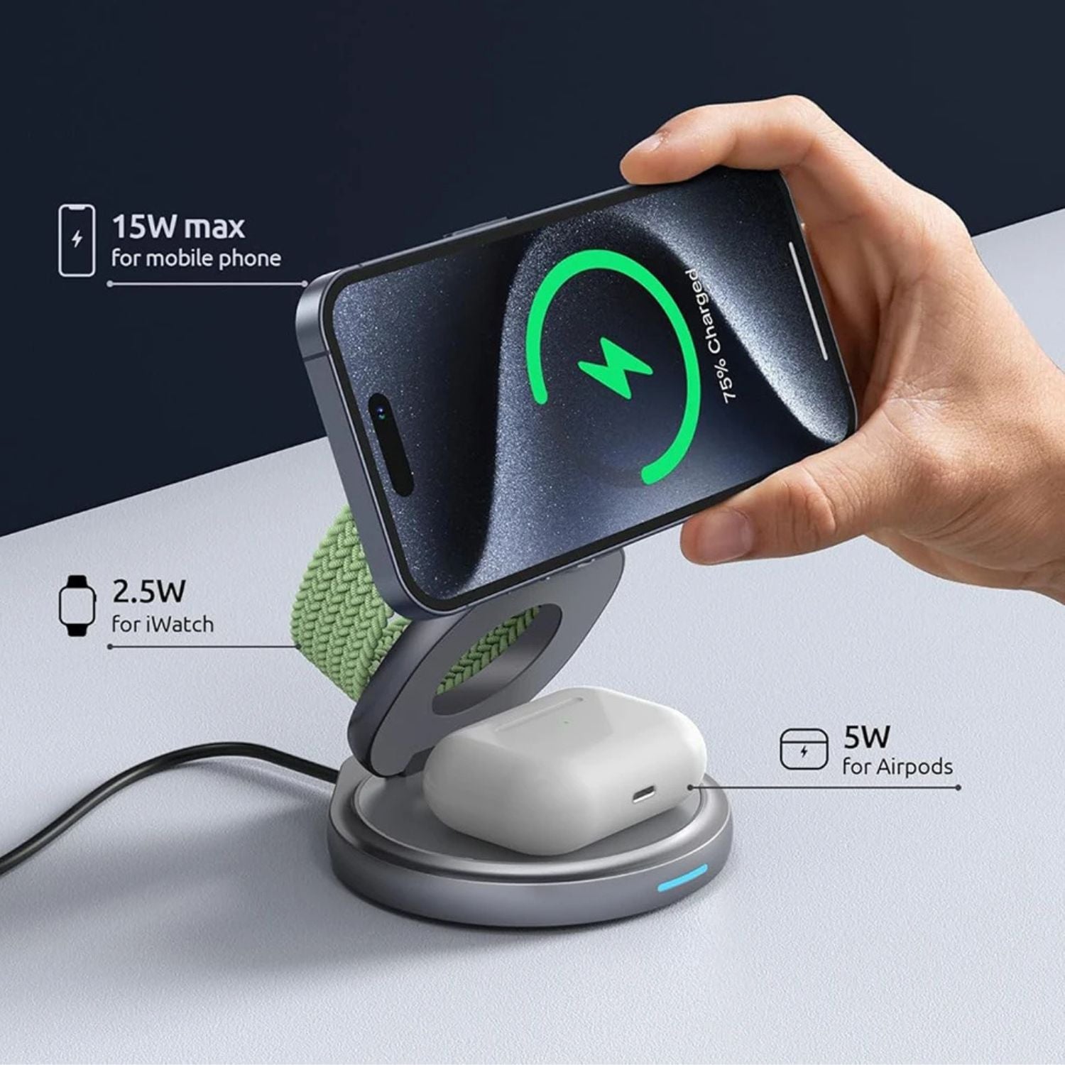 3 in 1 Rotating Charger