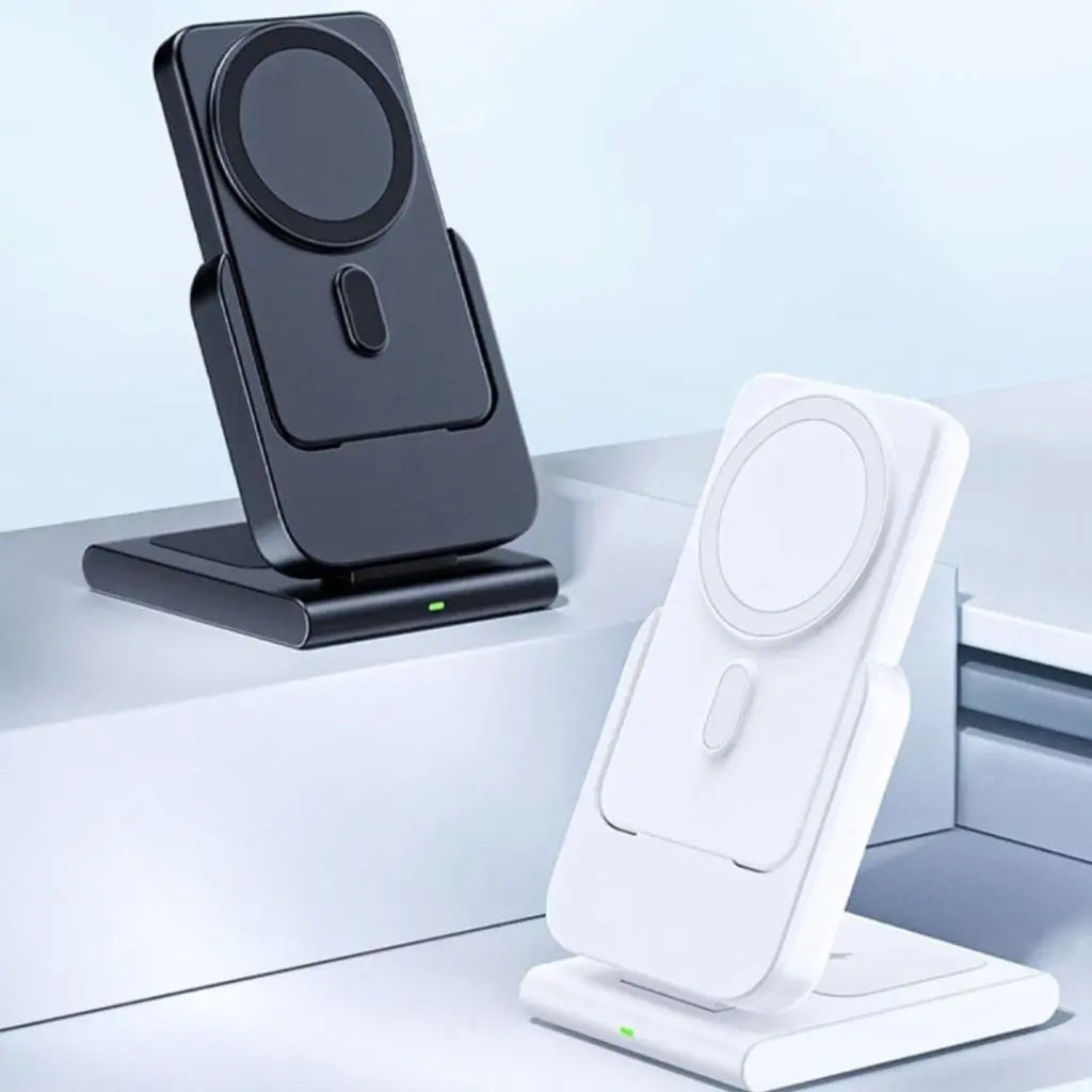 Magnetic Charging Station with Detachable 5,000mAh Power Bank for
