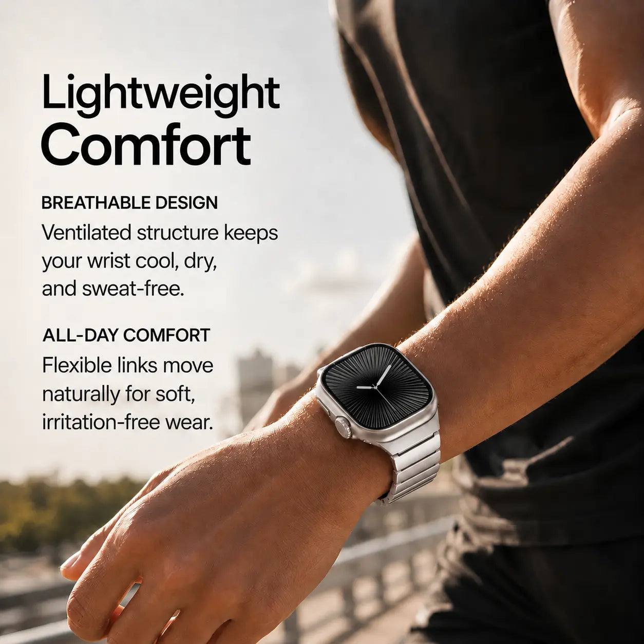 onyx black titanium apple watch sport strap #color_Titanium Onyx Black
