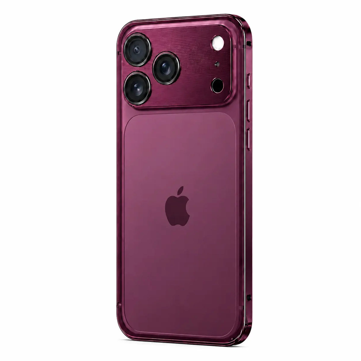 Slim metal bumper case protecting the outer phone frame #color_Cherry Red