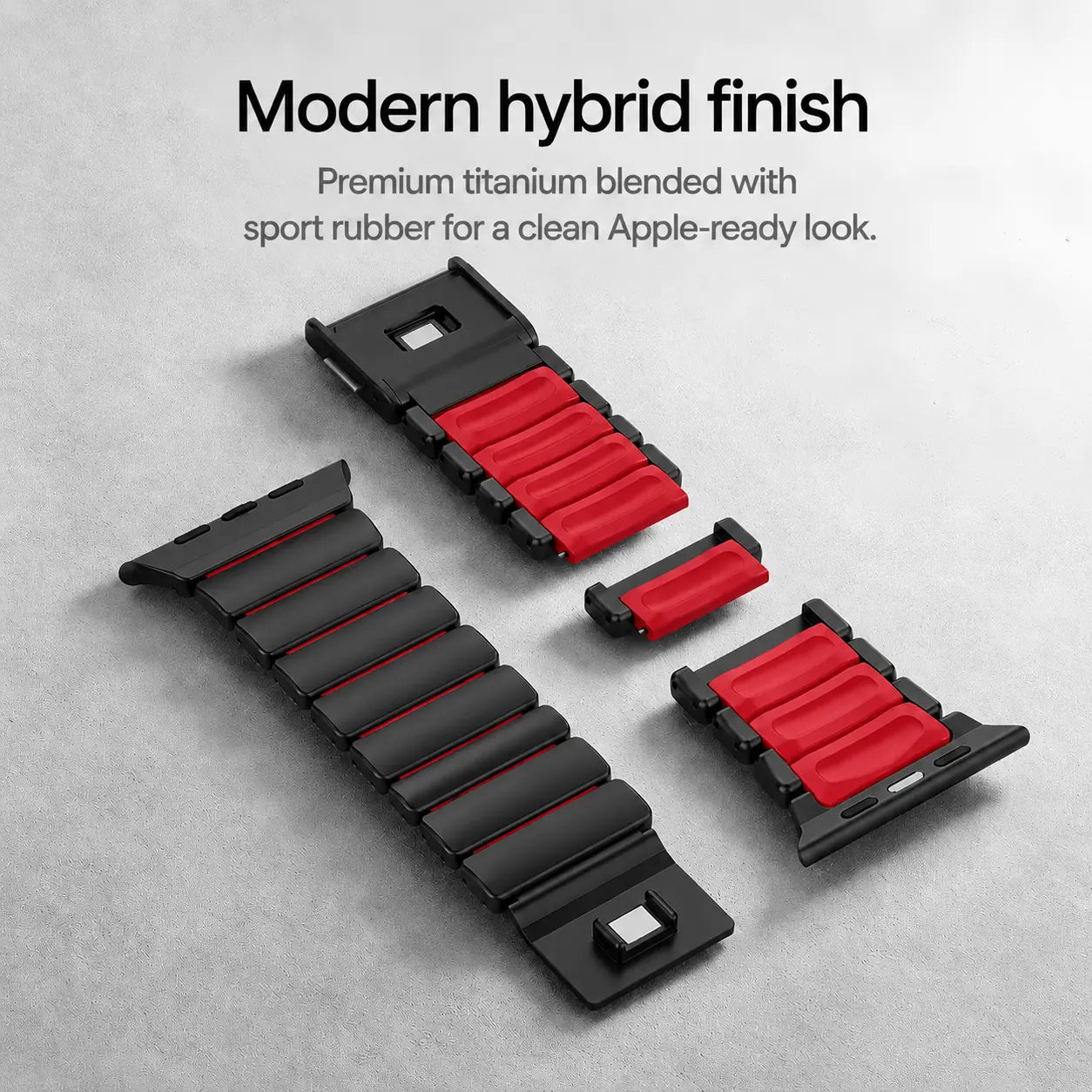 apple watch sport strap black titanium cherry #color_Black Titanium Cherry