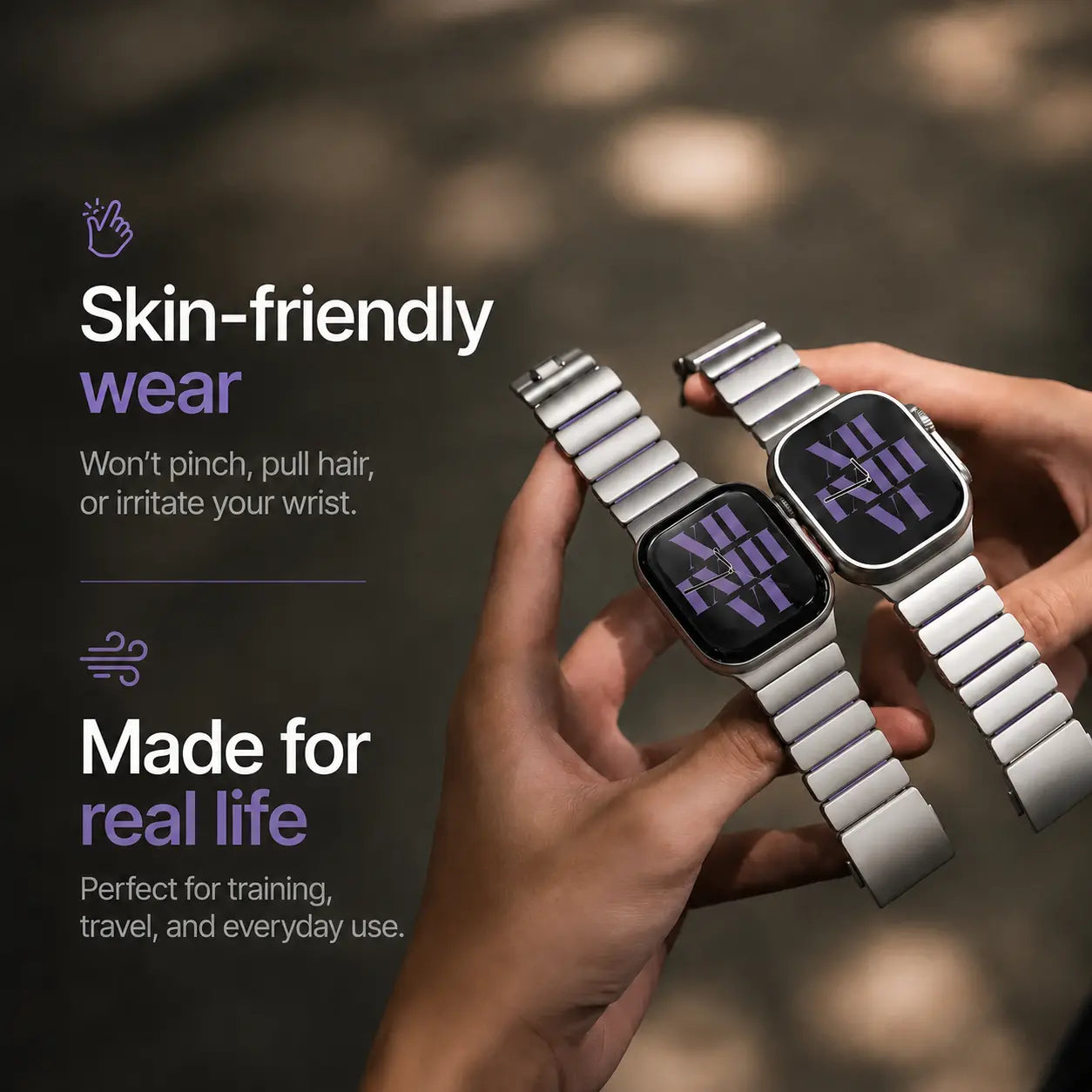 apple watch ultra rubber strap violet #color_Titanium Violet