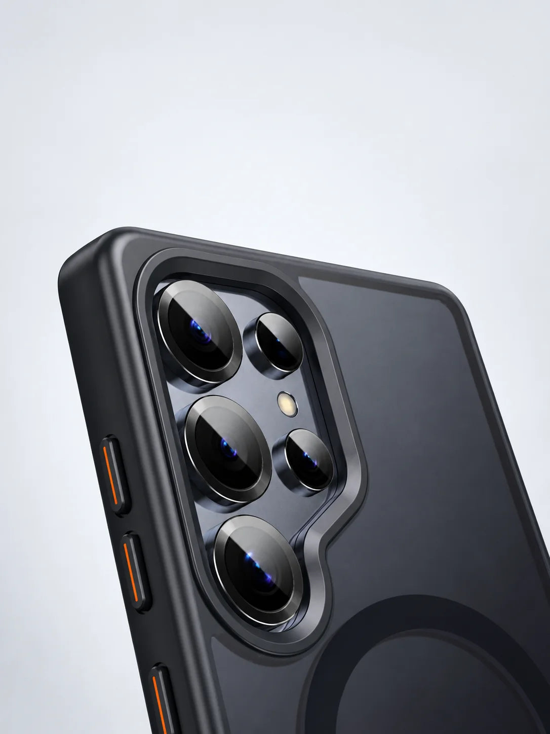 Raised black camera surround around the rear lenses #Samsung Model_Samsung S25 Ultra
