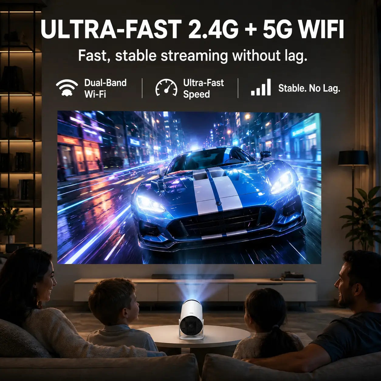 Compact home theater projector for movies and entertainment