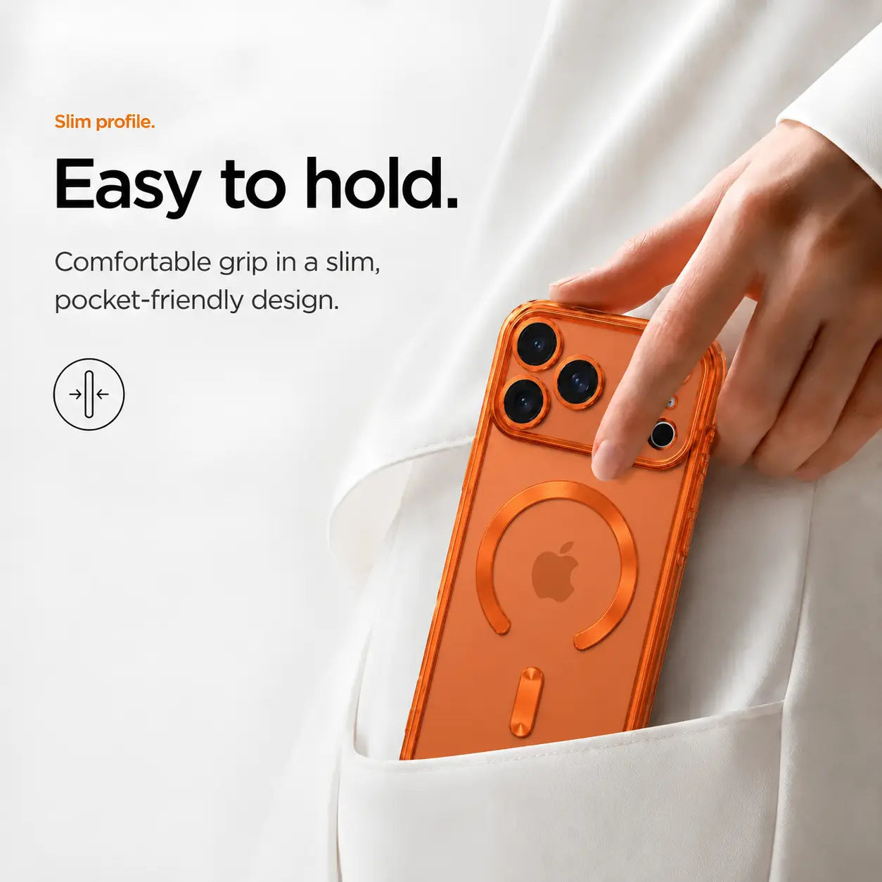 Slim magnetic iPhone cover with lightweight protective construction
