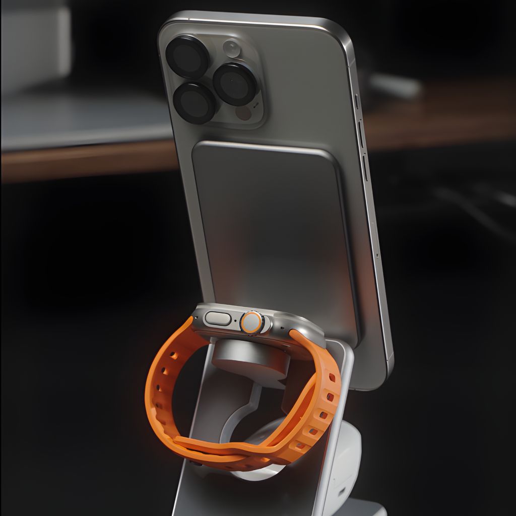 Qi2 3-in-1 Apple Foldable Wireless Charger | MagSafe Travel
