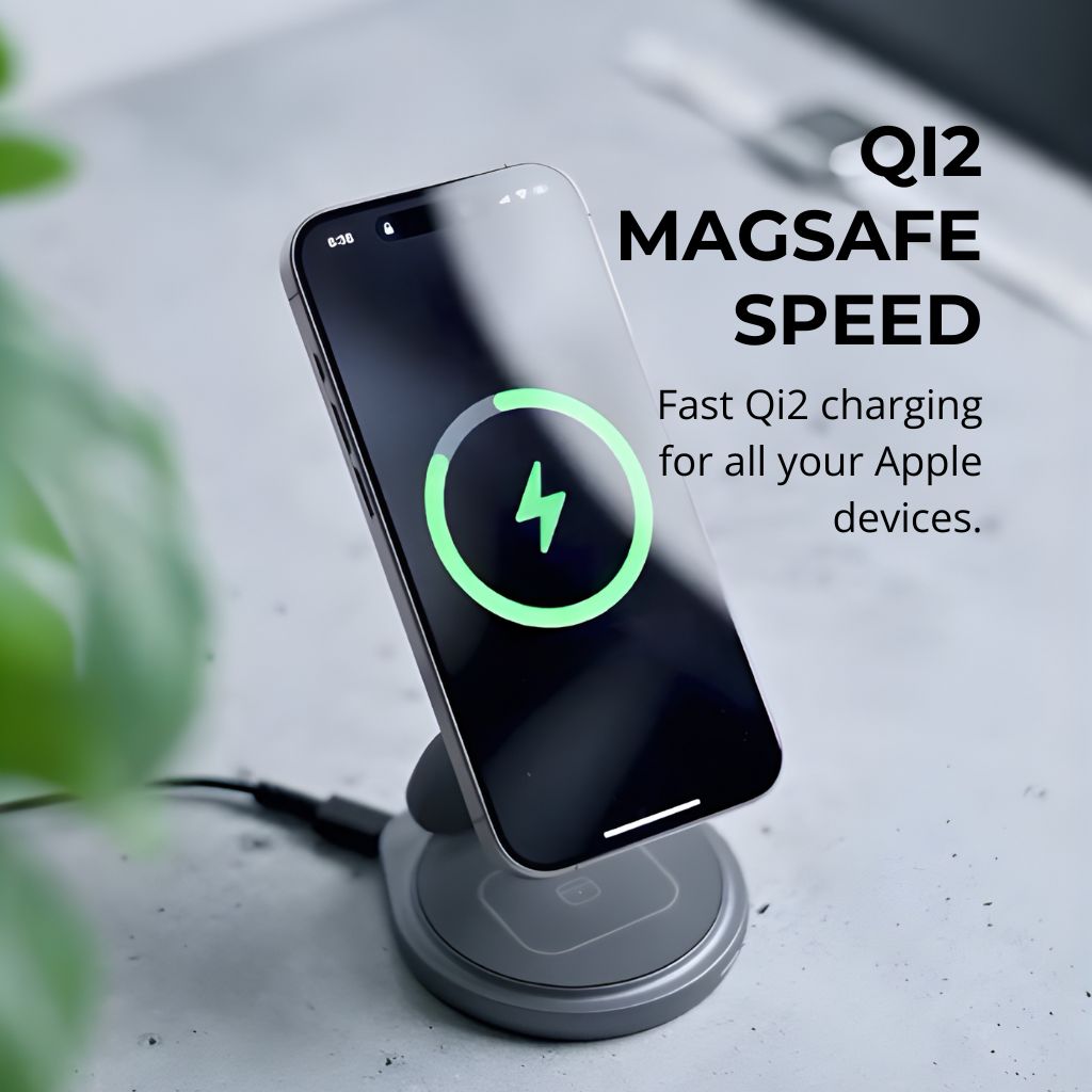 3-in-1 Qi2 Foldable Apple MagSafe Charging Station iPhone, Apple