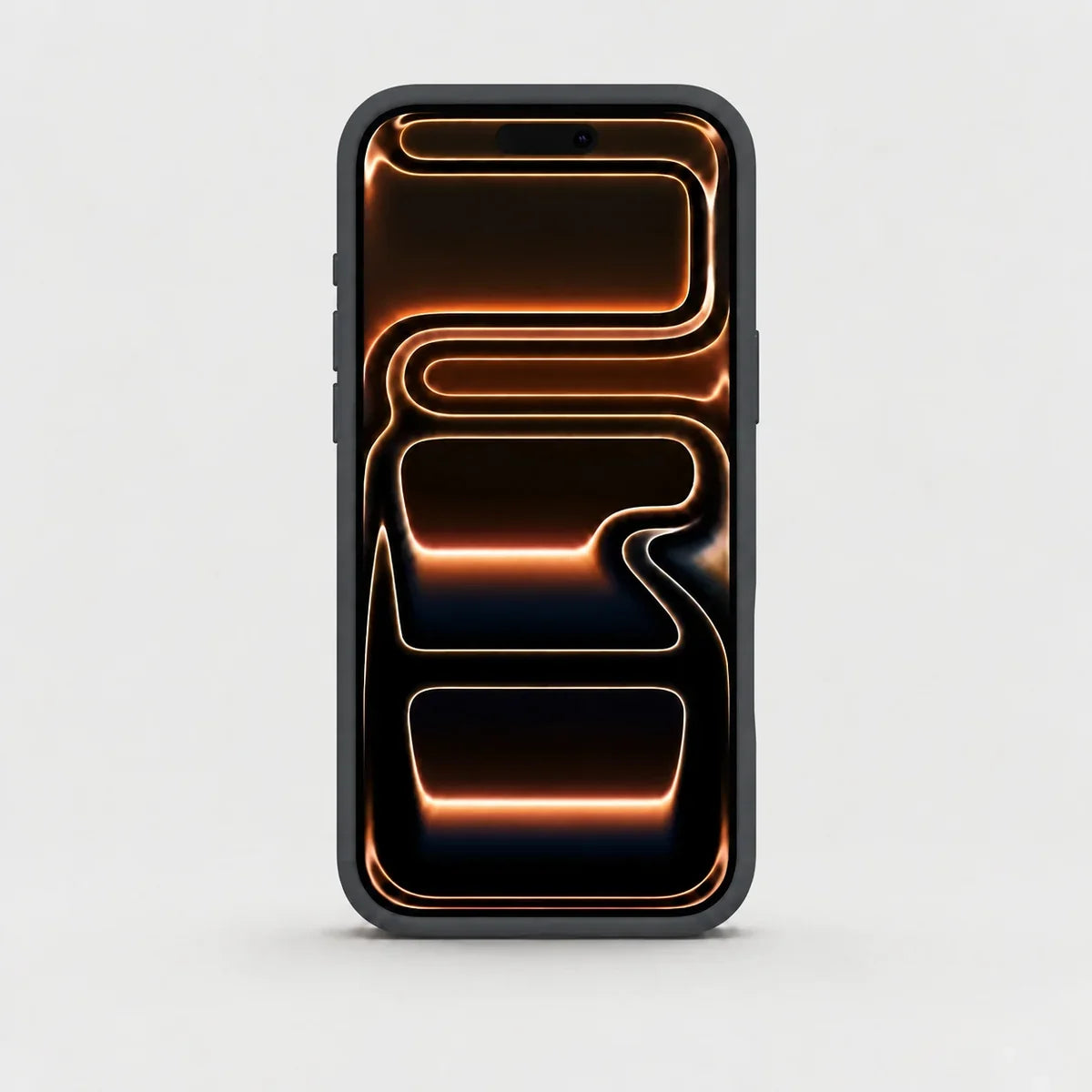 Graphite silicone phone case shown from the front #color_Graphite