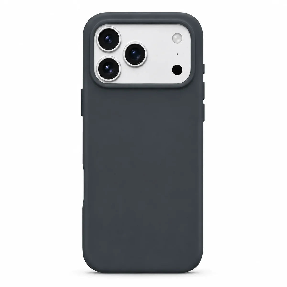 Graphite silicone phone case, rear view #color_Graphite
