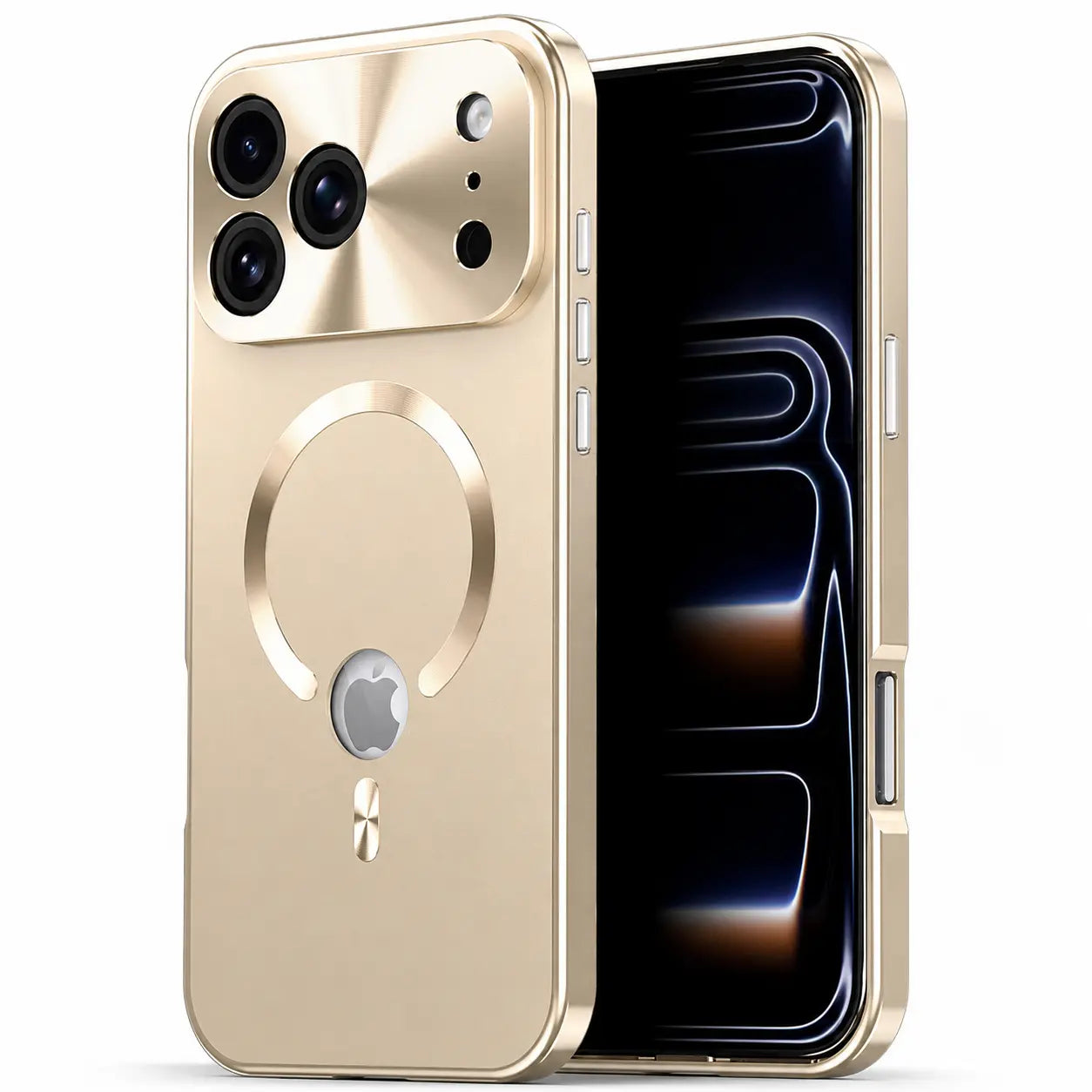 Magnetic privacy iPhone case with built-in side-view screen protection
