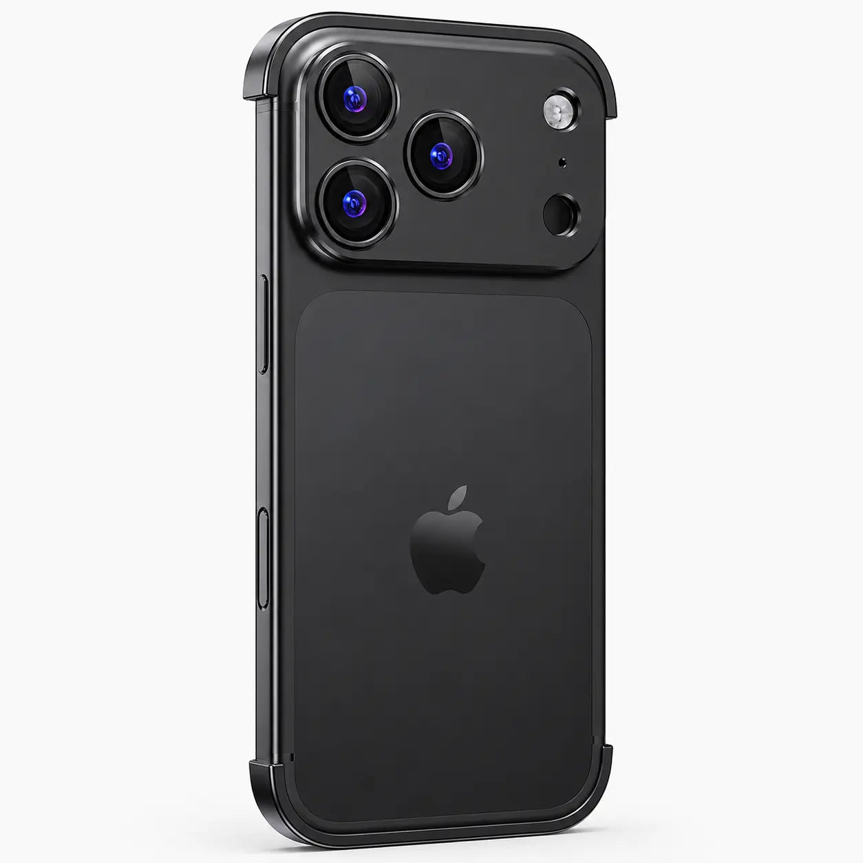 Slim metal bumper for iPhone 18 Pro Max with minimal open-back design
