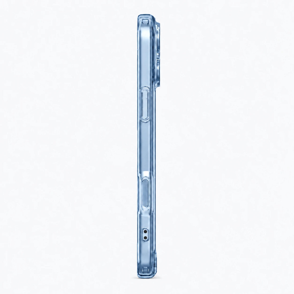 Glacier tinted phone case in a slim side profile on a white background #color_Glacier