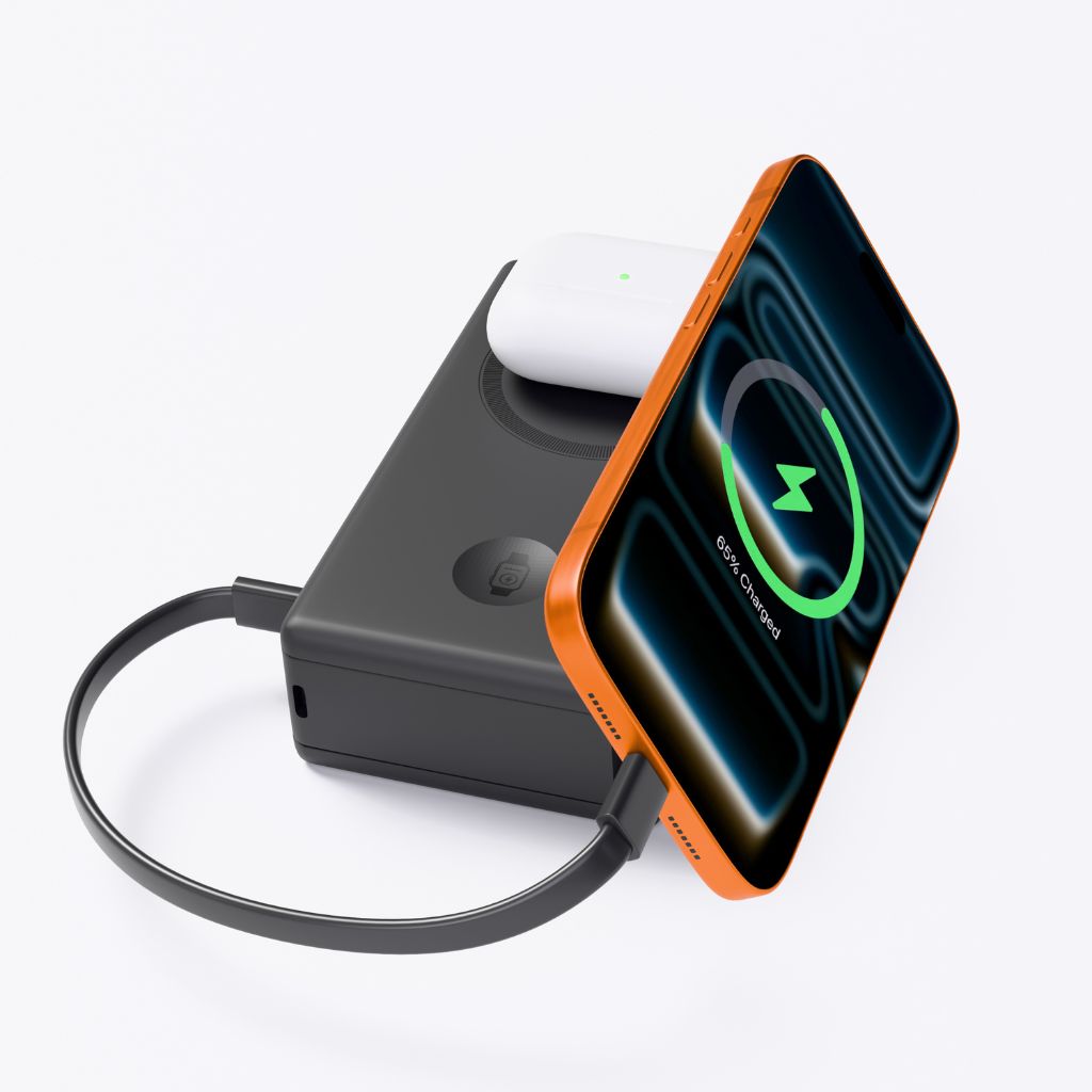 20000mAh Qi2.2 Magnetic Power Bank – 25W Wireless, 65W USB-C