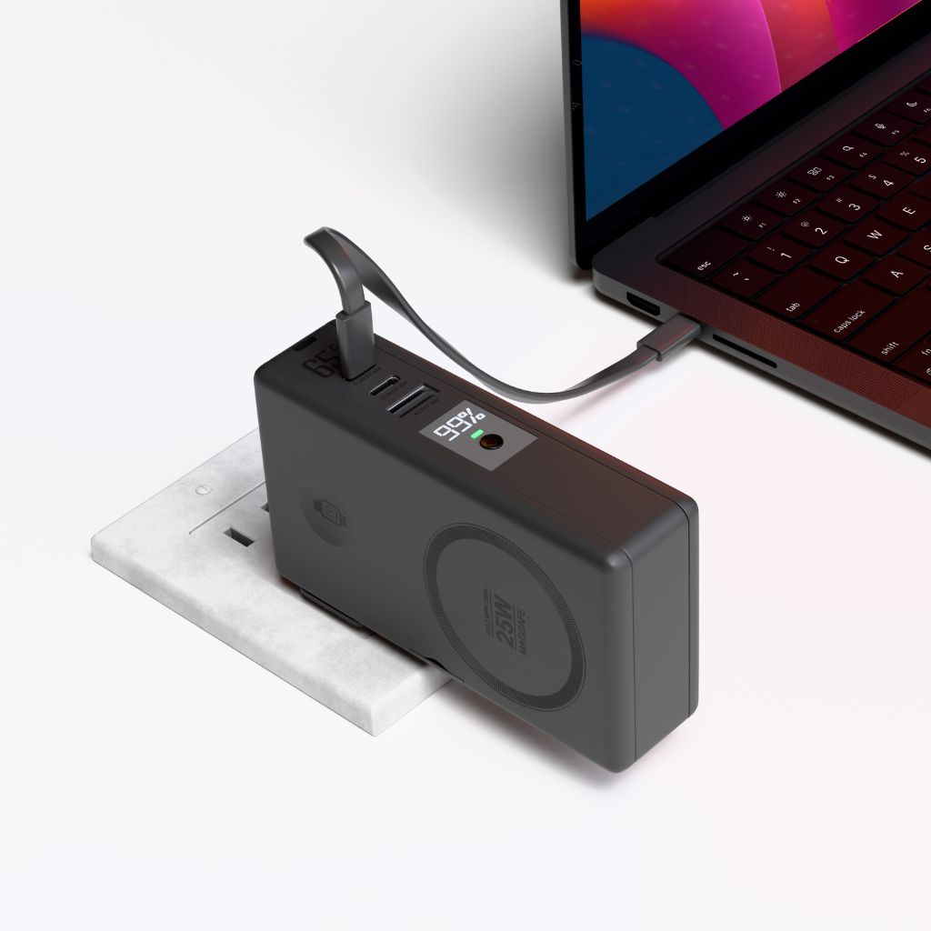 20000mAh Qi2.2 Magnetic Power Bank – 25W Wireless, 65W USB-C