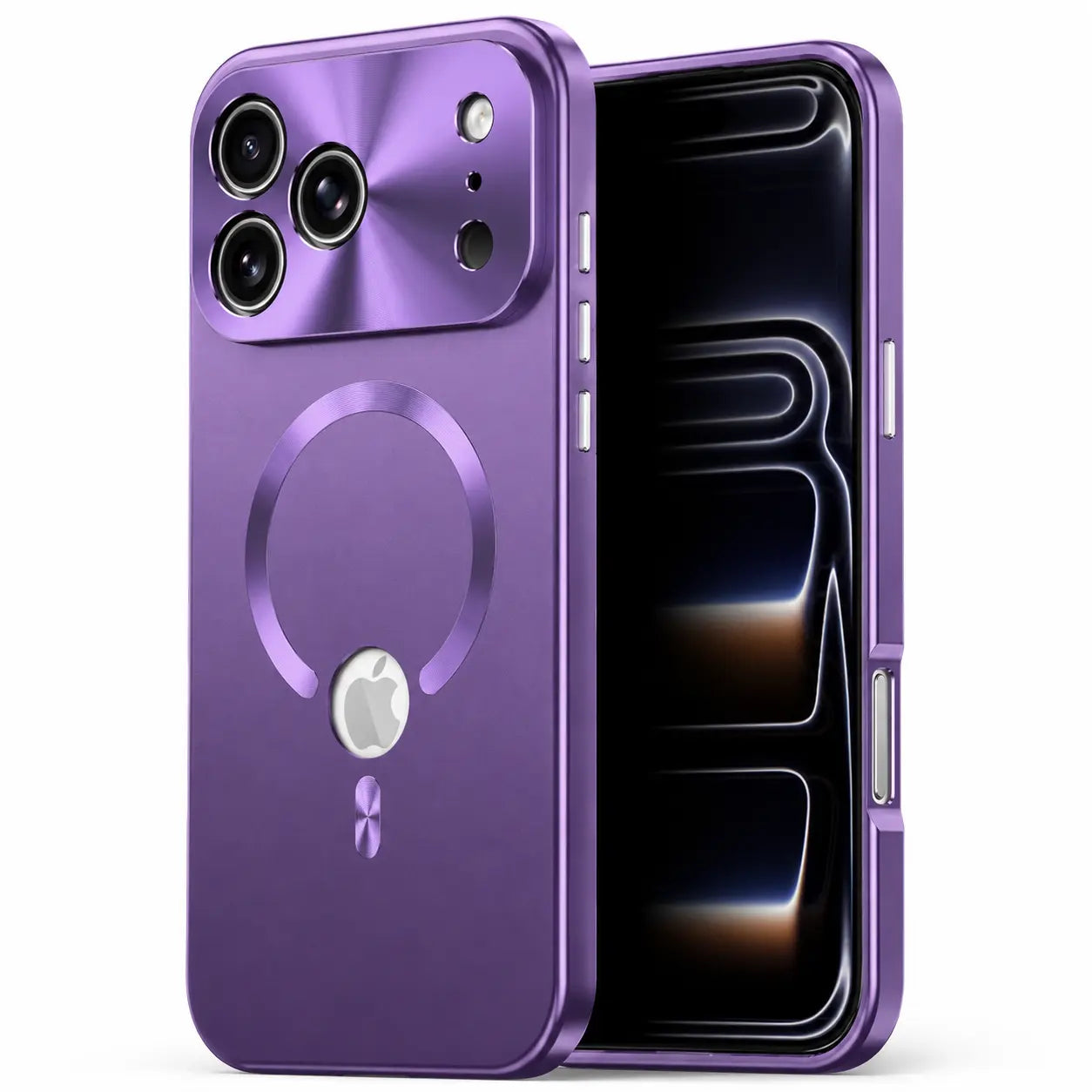 Enclosed iPhone case with front and back snap-together construction