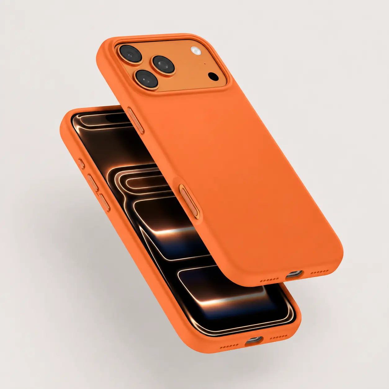 iPhone silicone case with raised camera protection