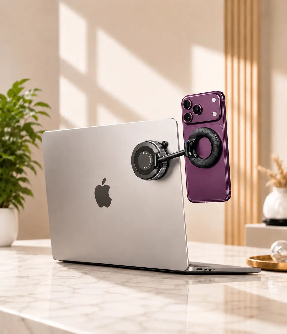 MagMount Go magnetic phone mount with vacuum suction base