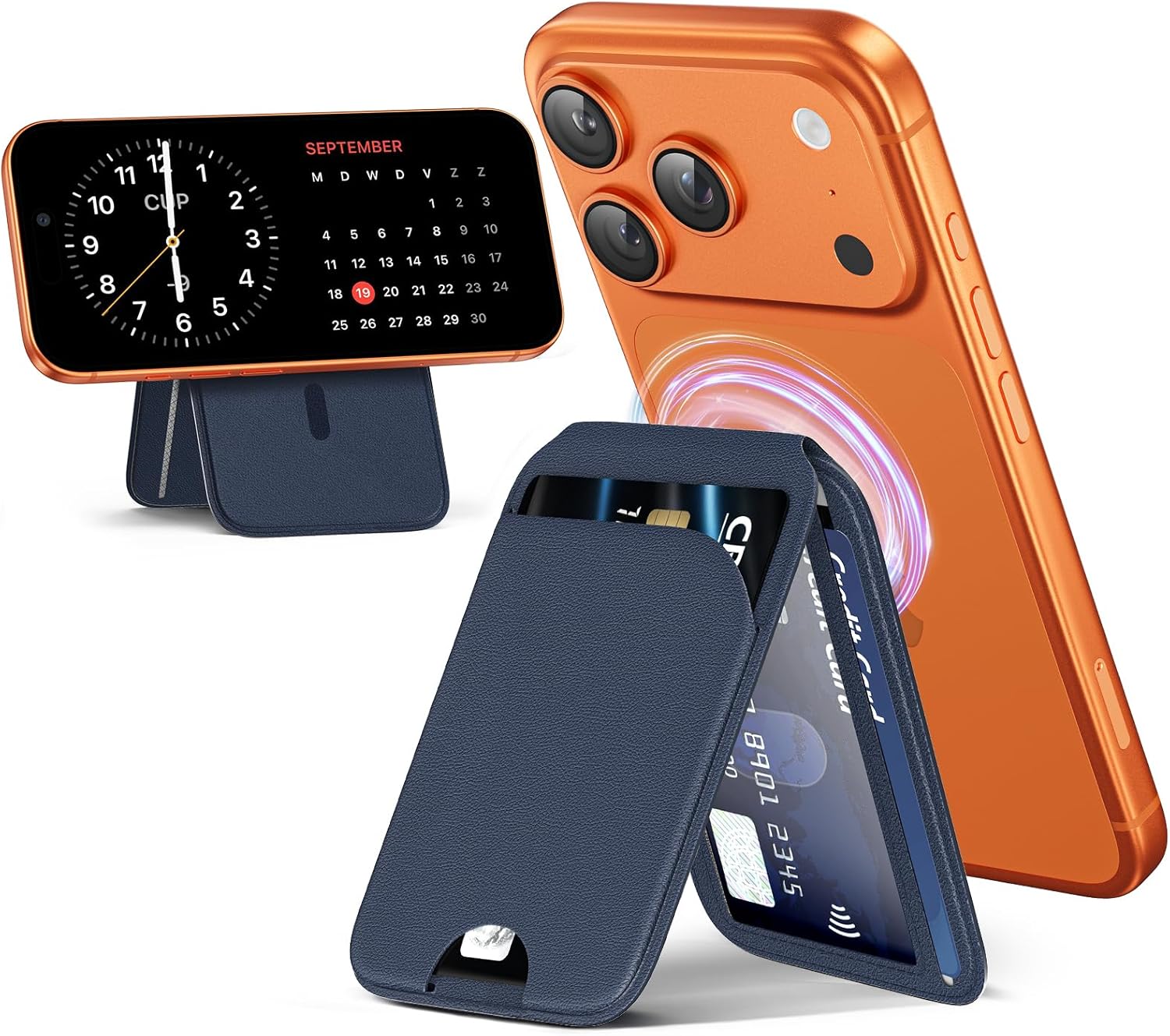 MagSafe Wallet With Stand | RFID Blocking Magnetic Card Holder