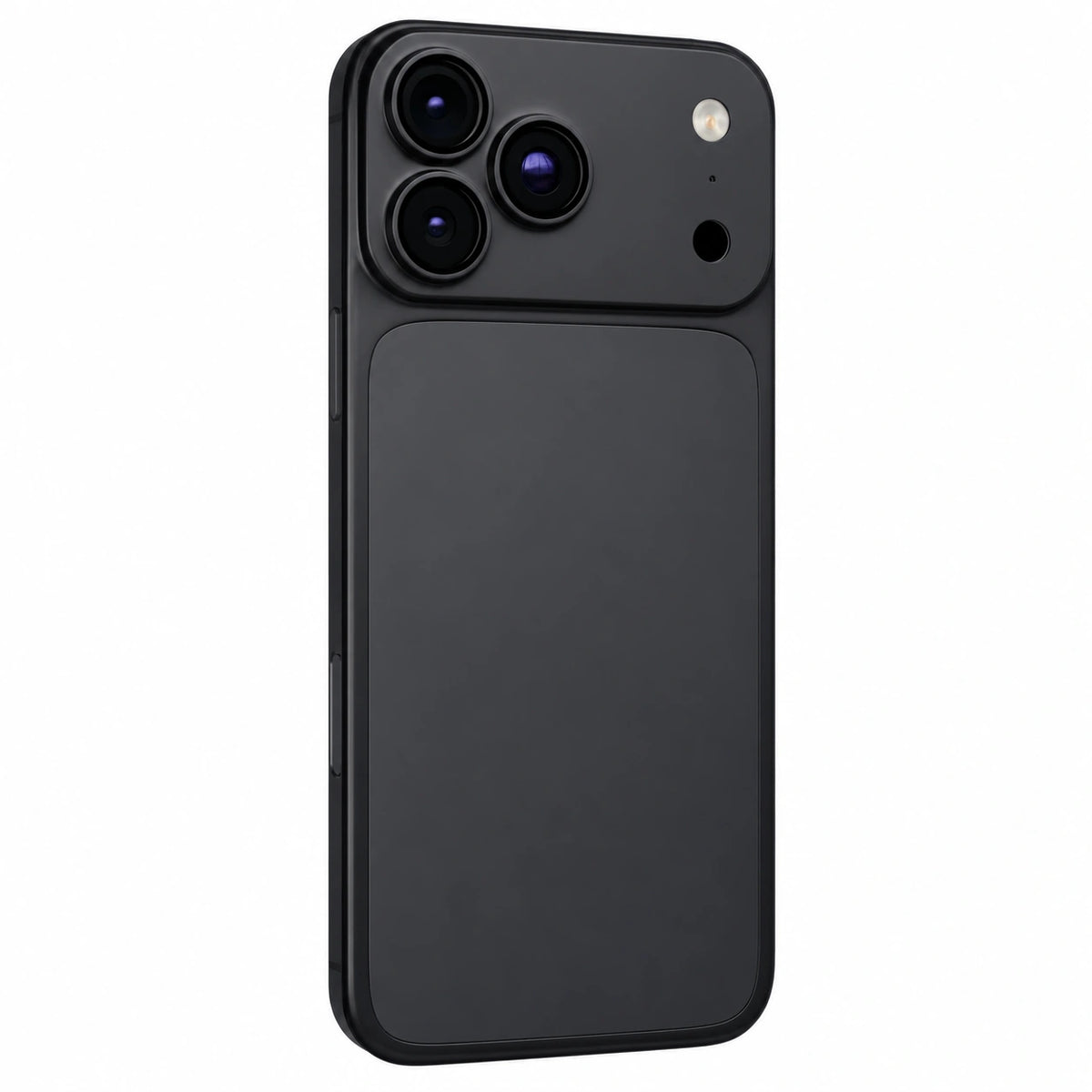 Midnight Black magnetic protective phone backplate installed on a phone #color_Midnight Black