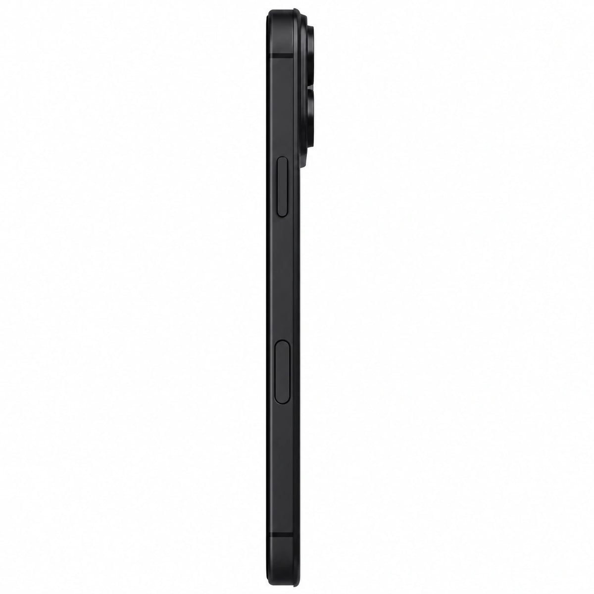 Midnight Black magnetic protective phone backplate shown from the side #color_Midnight Black