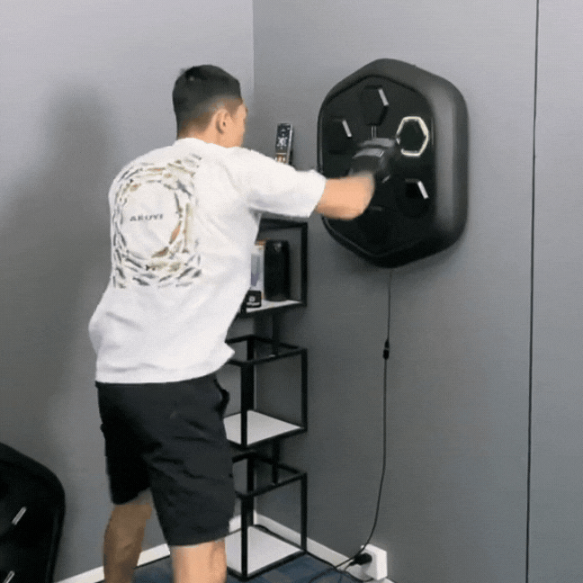 Interactive Music Boxing Machine with LED Lights and App Integration