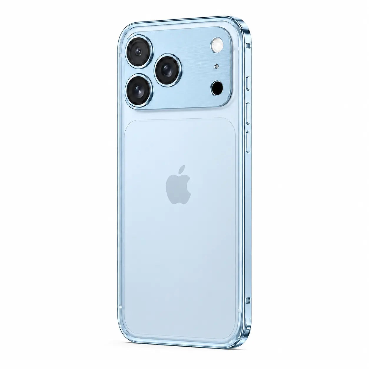 Lightweight aluminum frame case with exposed back #color_Light Blue