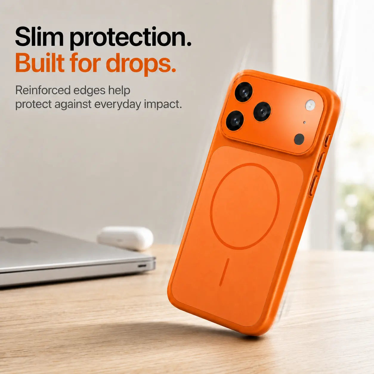 Slim magnetic cover with reinforced corner design