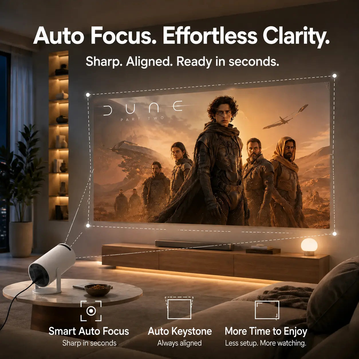 Compact portable mini projector for home and travel