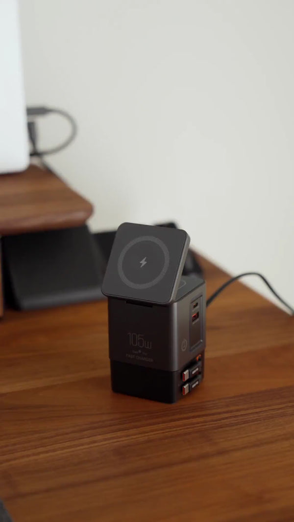 PowerTower 105W 6-in-1 charging station — MagSafe for iPhone and AirPods