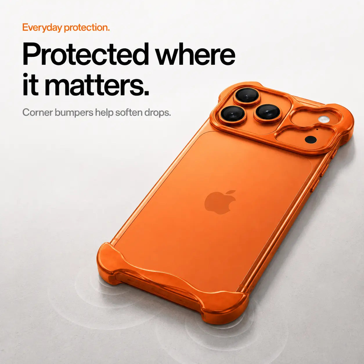 Lightweight metal bumper case with camera protection