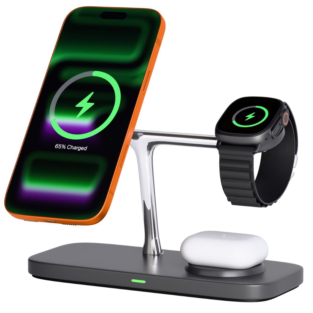 Qi2 3-in-1 Apple Magnetic Wireless Charger | Fast iPhone Charging Dock