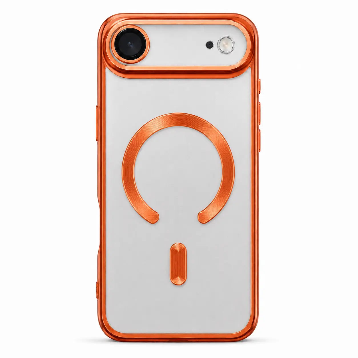 Magnetic clear iPhone case designed for secure wireless charging
