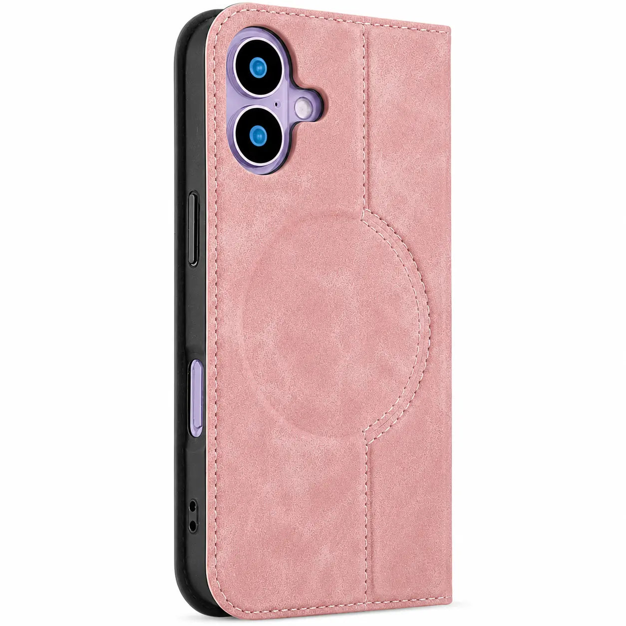 Magnetic wallet phone case with built-in card pocket