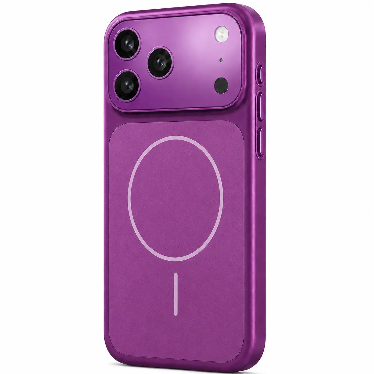 Slim hard shell phone case with magnetic ring
