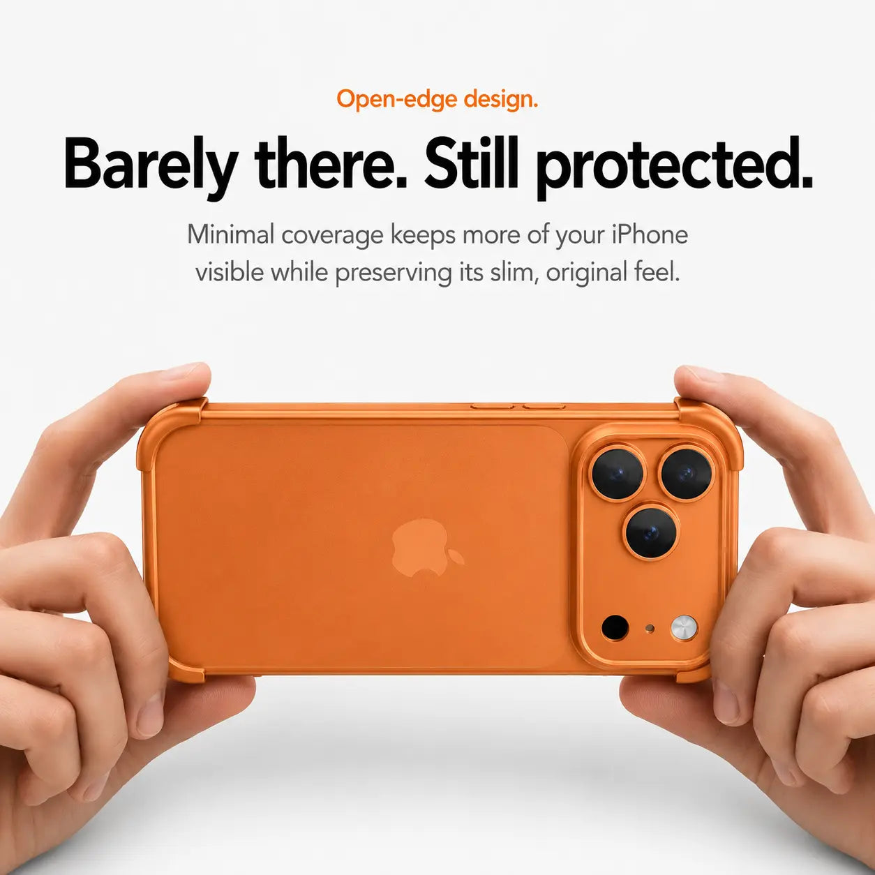 Minimal phone case with raised camera protection