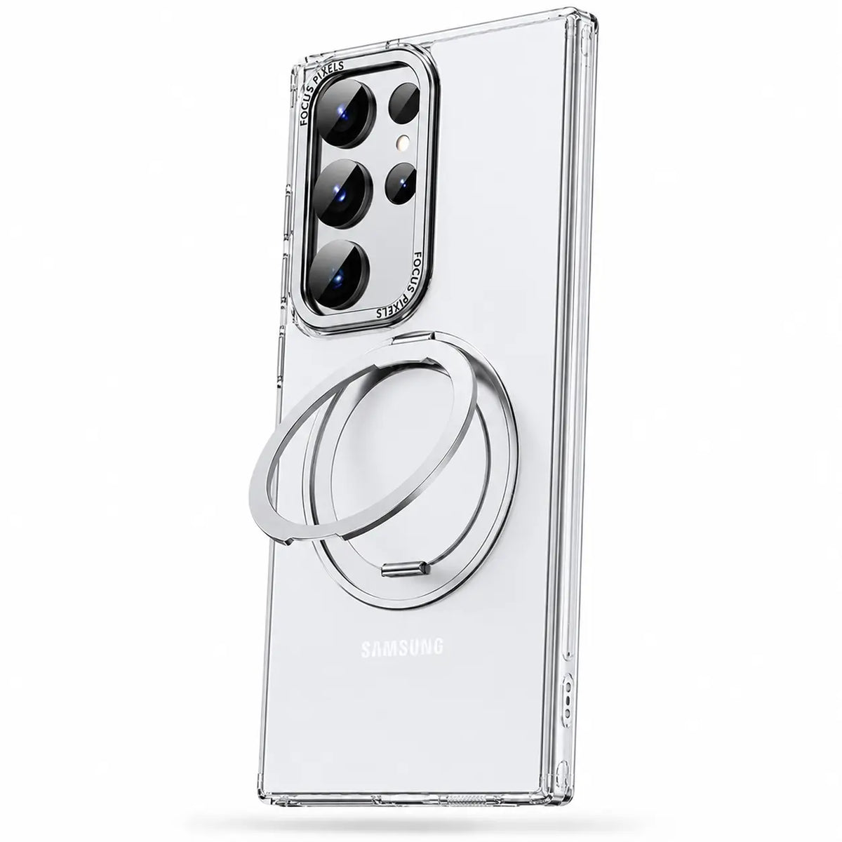 Magnetic Samsung phone case with folding kickstand