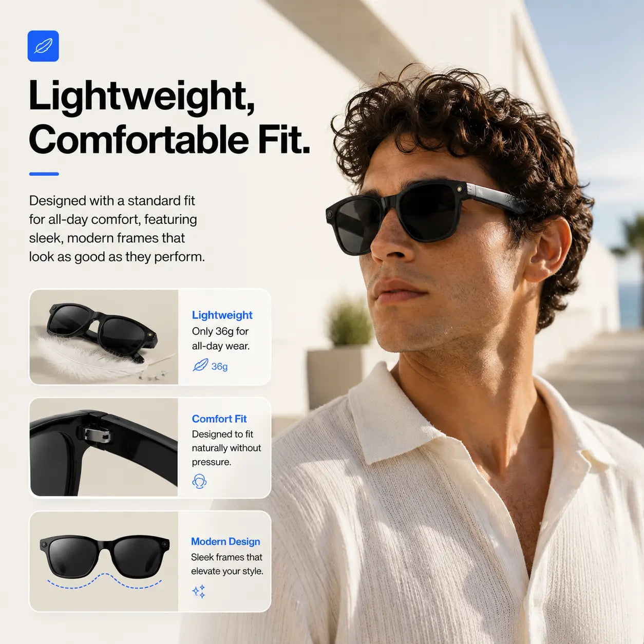 Smart camera glasses for POV videos and content creation