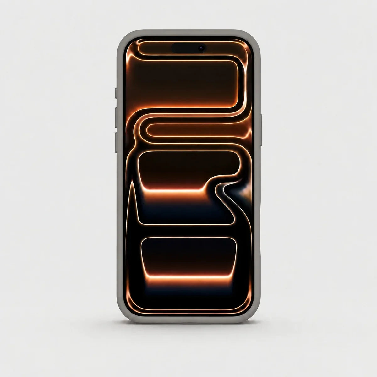 Titanium Gray silicone phone case shown from the front #color_Titanium Gray