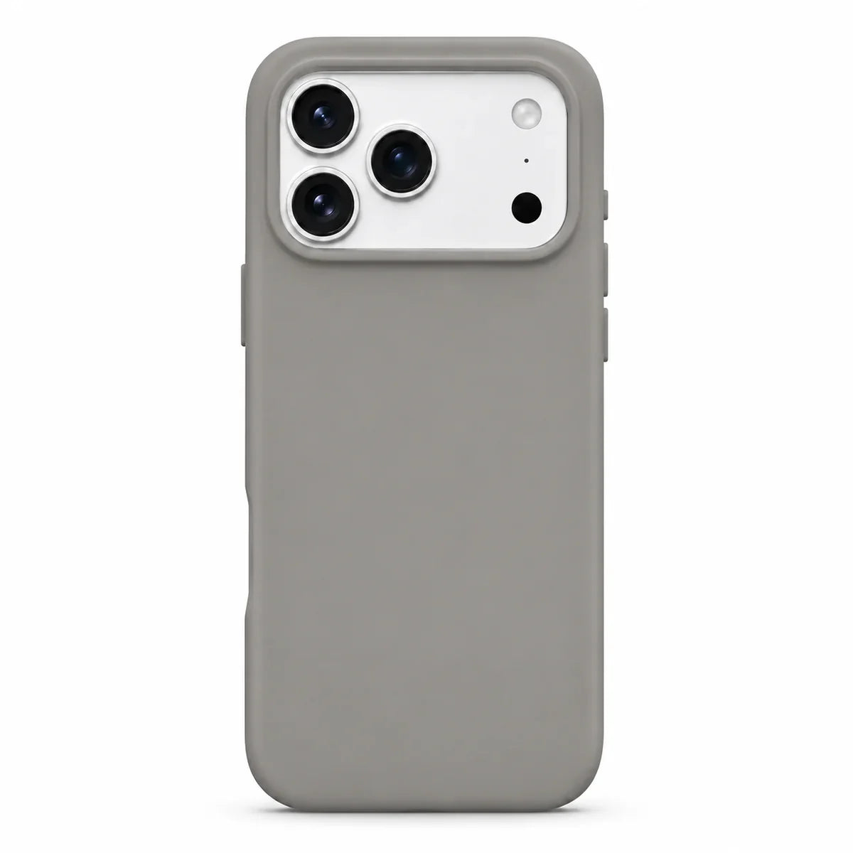 Titanium Gray silicone phone case, rear view #color_Titanium Gray