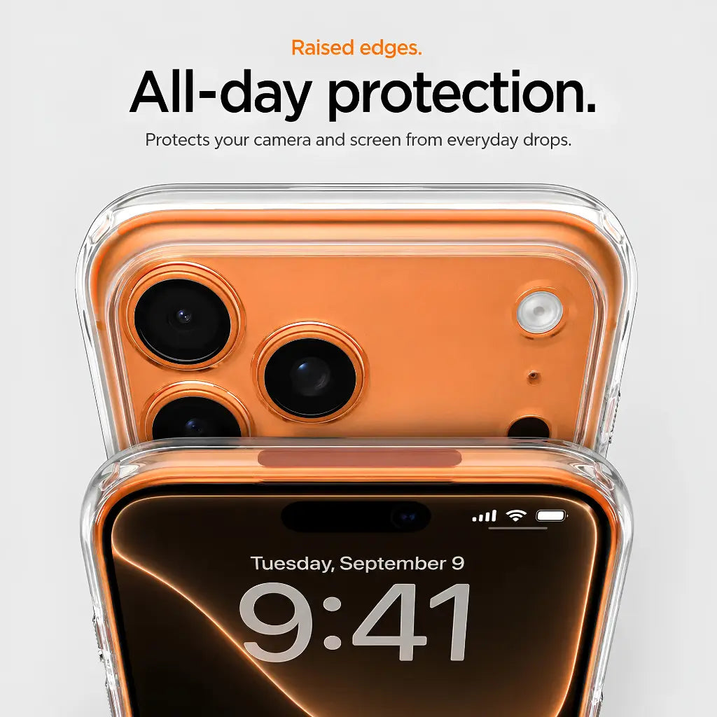 Magnetic clear iPhone case with built-in MagSafe ring