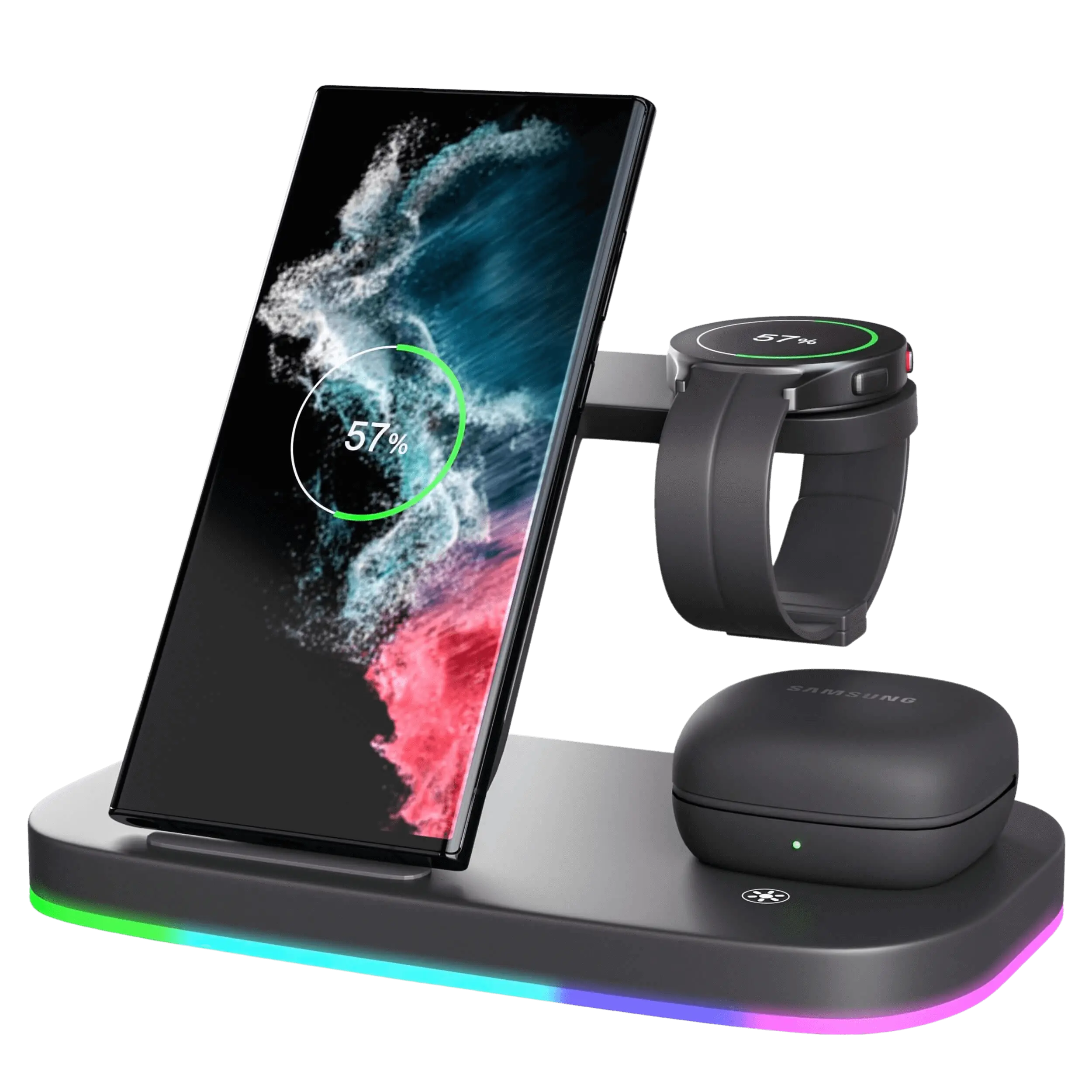 3 in 1 Samsung Wireless Charger  Android Charging Station for
