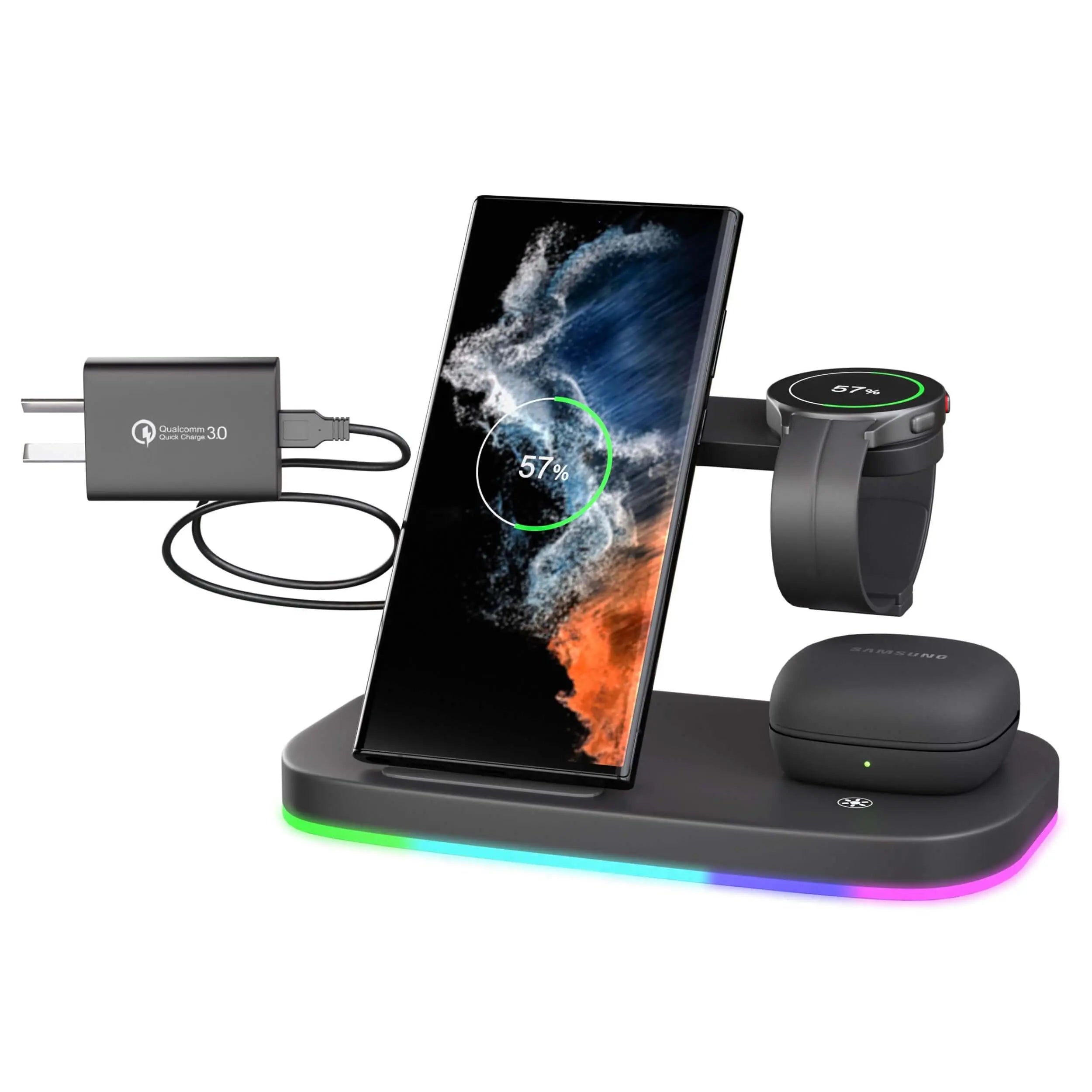 3 in 1 Samsung Wireless Charger Android Charging Station for Samsung Galaxy Samsung Watch and Buds